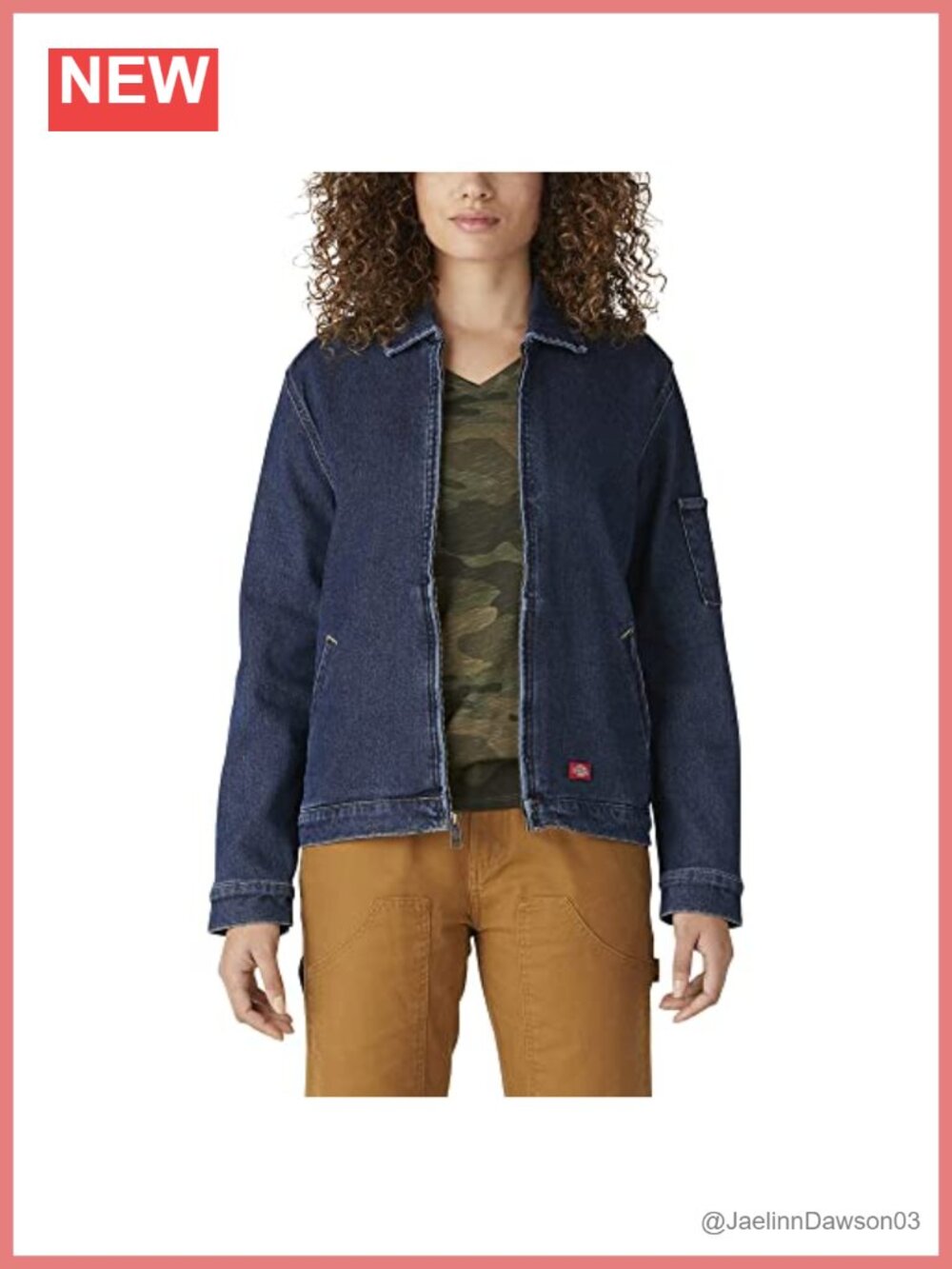 Dickies Eisenhower Denim Jacket Temp-iq Flex Warming Zip Loose Fit